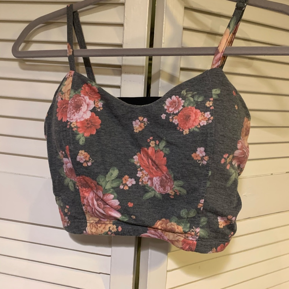 Floral Cropped Tank Top